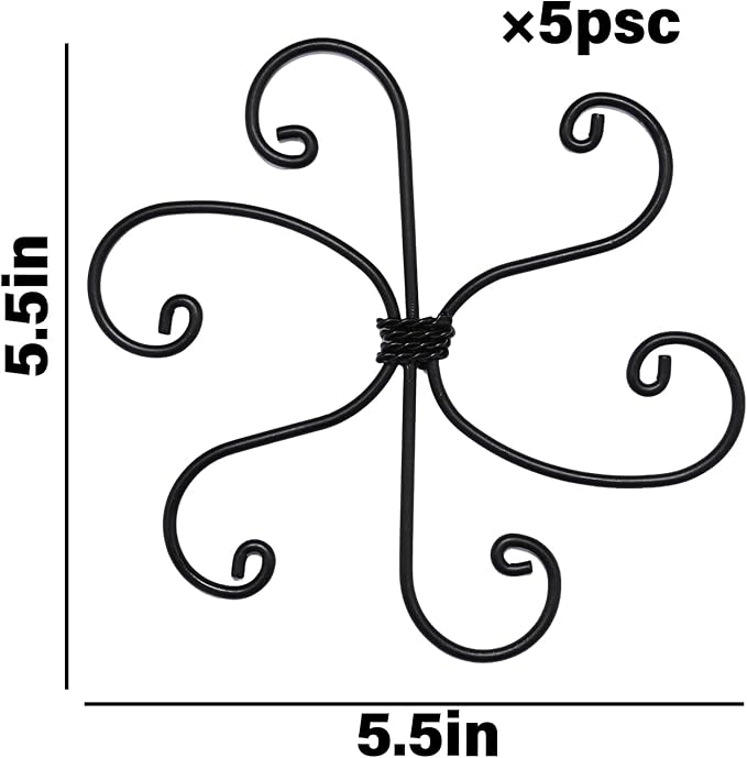 Black Monstera Plant Support 5.5IN 5PCS Premium Stem Support System - Image 2