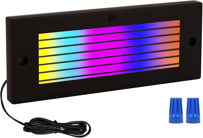 Color Changing RGB Low Voltage Deck Lights, 8.7 Inch 12V Waterproof Wired by ZestPatio