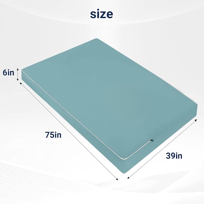 Outdoor Porch Swing Bed Mattress Cover, Twin Size Daybed Fitted Cover, - Image 2