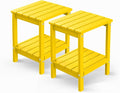 GREENVINES Adirondack-Outdoor-Side-Table | Set of 2 | 14 x 13 Inches | HDPE by GreenVines