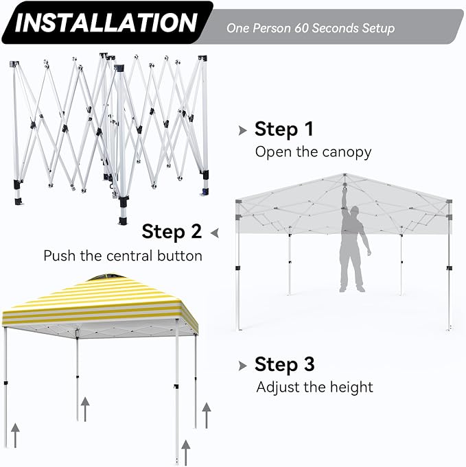Nazhura 10' x 10' Pop Up Canopy - Image 3