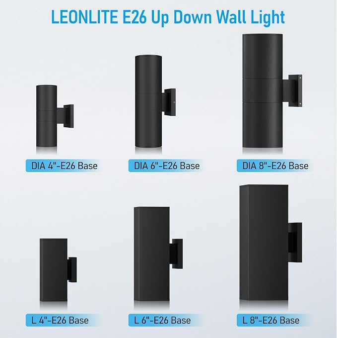 LEONLITE Modern Outdoor Rectangular Wall Lights 22", Porch Light in 2 Lights - Image 8