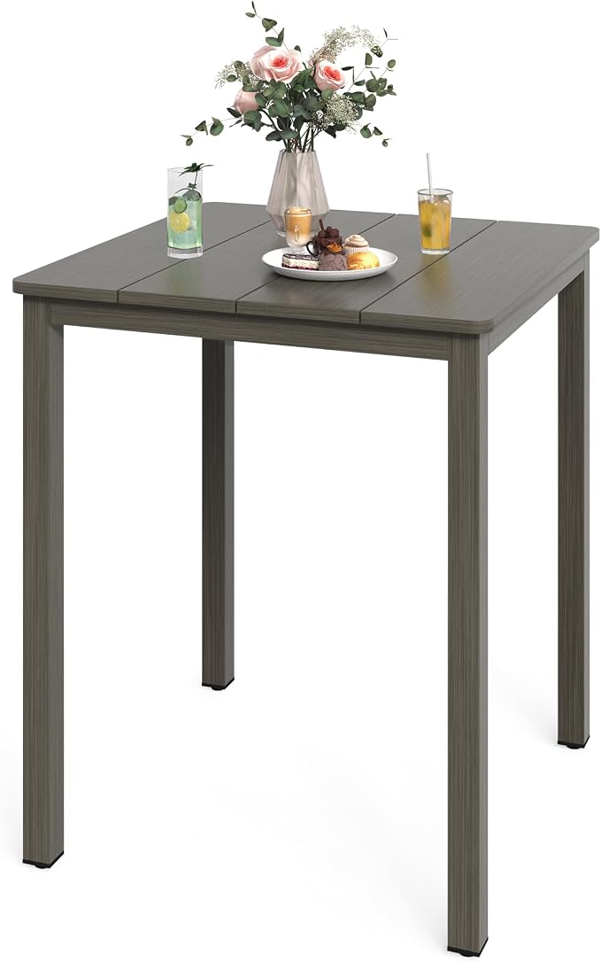 Outdoor Bar Table, Waterproof Aluminum Top, Weather Resistant, Indoor or - Image 3