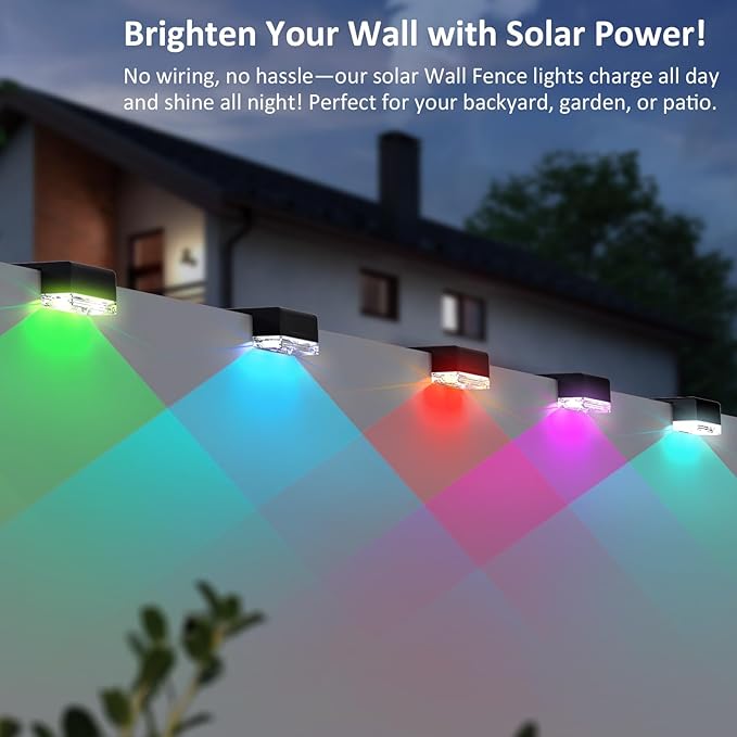 8PK Solar Fence Lights Outdoor - Image 6