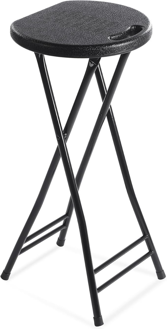 Suzile 1 Pc Tall Folding Chair Portable Plastic Stool Chair Heavy Duty Foldable by Suzile