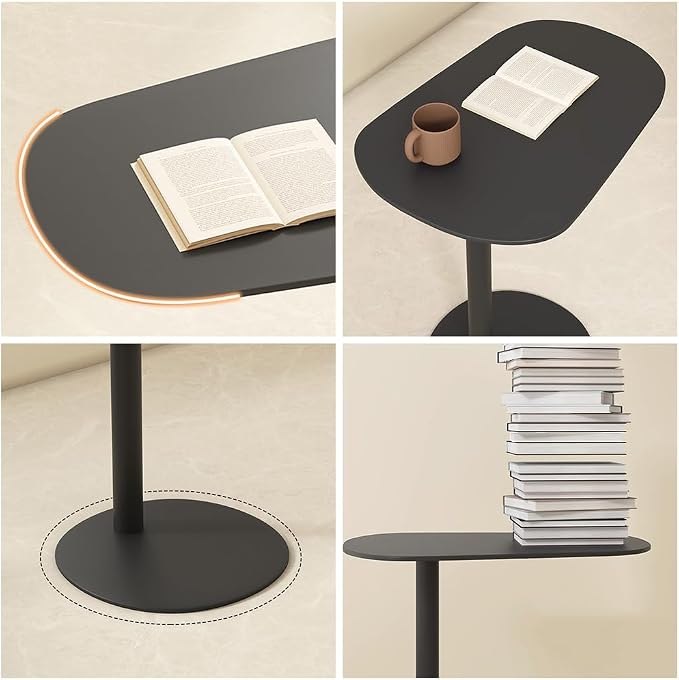 C Shaped Side Table End Coffee Tables, Aesthetics Minimalist Accent Tables - Image 9