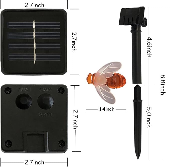 SEMILITS Solar String Lights 20LED Outdoor Waterproof Simulation Honey Bees - Image 3