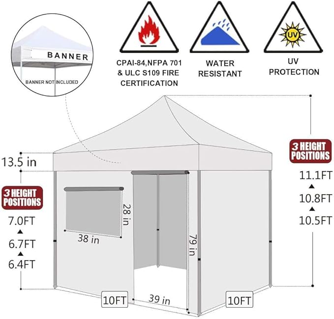 Eurmax USA 10'x10' Pop-up Canopy Tent Commercial Instant Canopies - Image 2