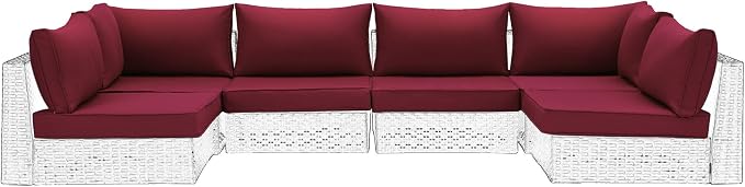 HOMREST Replacement Cushions for Outdoor Furniture, 25x25 Inch 14-Piece Patio by HOMREST