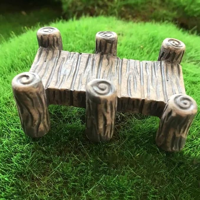 Miniature Bridge Model Decor 10Pcs Wooden Retro Garden Ornaments - Image 5