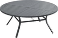 VICLLAX 63" Round Outdoor Table, Patio Dining Table by HOME