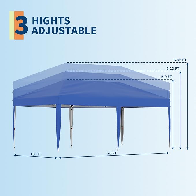 Garvee 10x10 Pop Up Canopy Tent, Heavy Duty Commercial Instant Shelter - Image 4