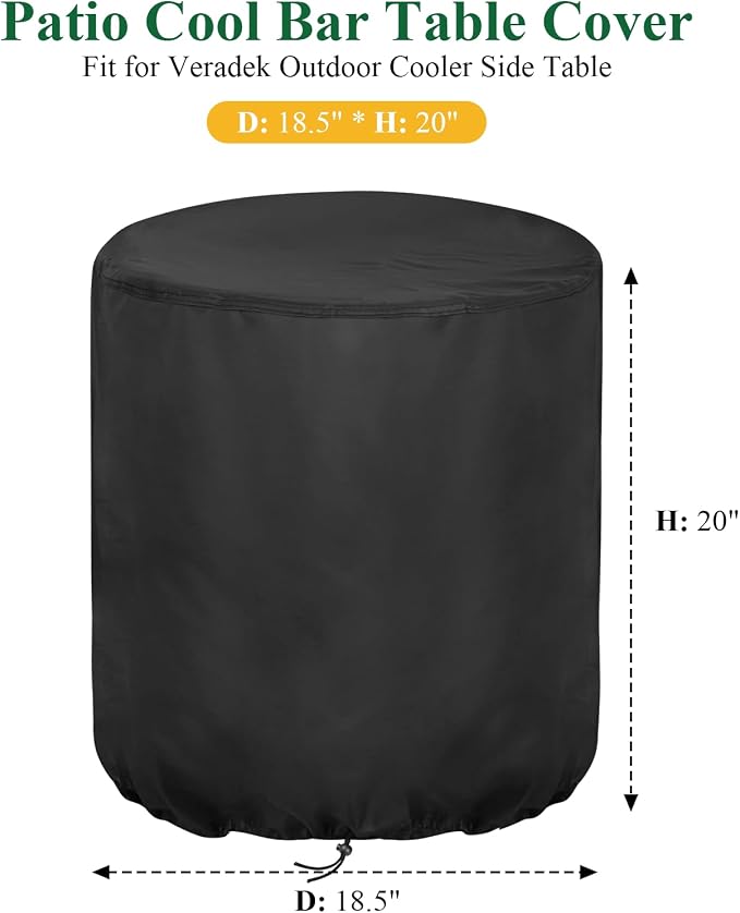 Patio Cool Bar Table Cover for Outdoor Cooler Side Table Cover, Waterproof - Image 2
