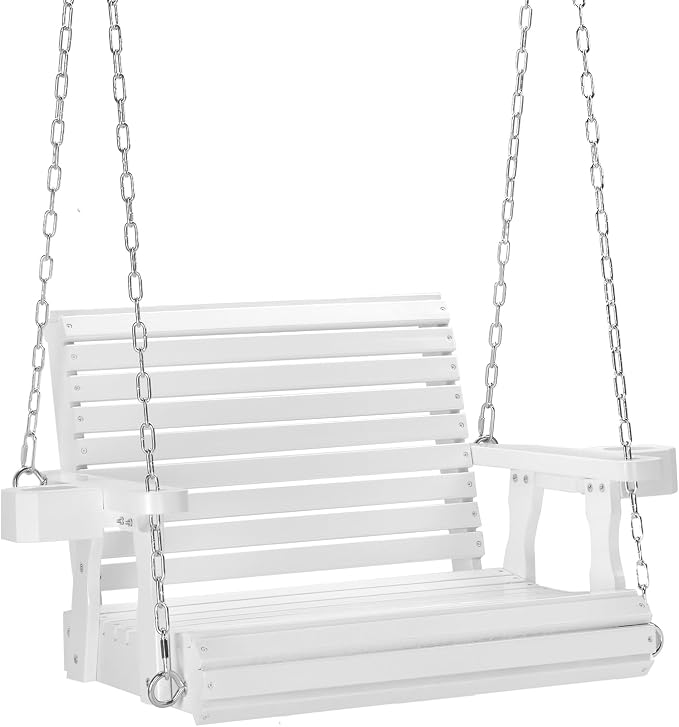 VINGLI Heavy Duty 440 LBS 1-Person Wooden Patio Porch Swing by VINGLI