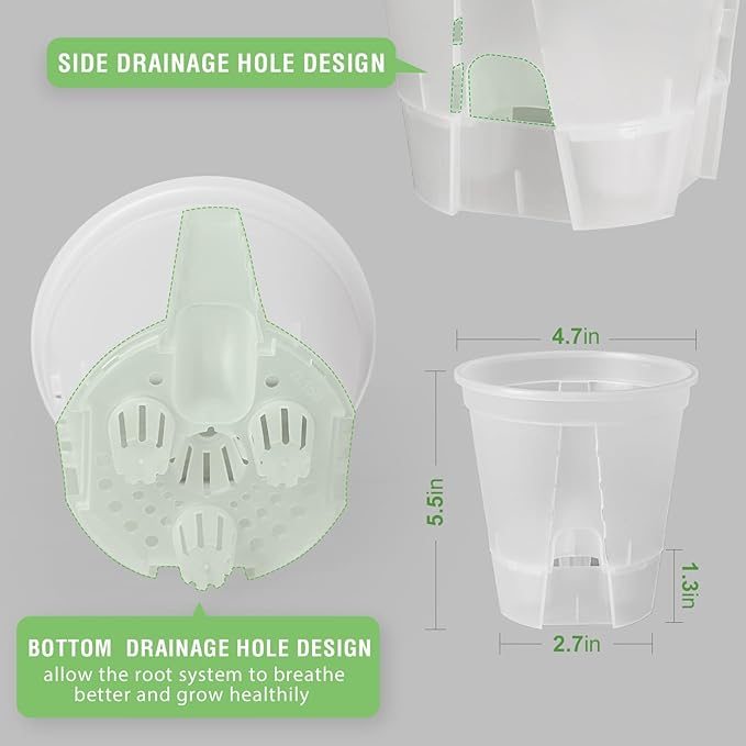 GREENPARA 5-Inch Self-Watering Plant Pots - Image 3