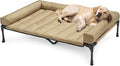 Veehoo Cooling Elevated Dog Bed Add Removable Waterproof Bolster Cushion Mat by Veehoo