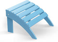 BRIOPAWS Adirondack Ottoman | Folding | HDPE Plastic | Arctic Outdoor Foot Rest by BRIOPAWS