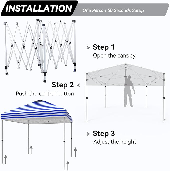 Nazhura 10' x 10' Pop Up Canopy - Image 3