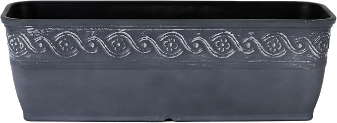 Classic Home and Garden Corinthian Rectangular Planter Box w/Drain Plug by ClassicHomeandGarden