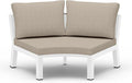 Outdoor Patio Sectional Modular Sofa, Aluminum 1 Piece Curved Patio Couch by Oasbira