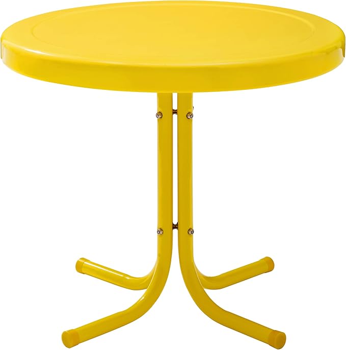 Crosley Furniture Griffith Weather Resistant Retro Metal Outdoor Side Table by CrosleyFurniture
