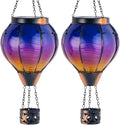 Starsoul 2 PC Starsoul 2 PC Glass Solar Hot Air Balloon Flickering Flame by Starsoul