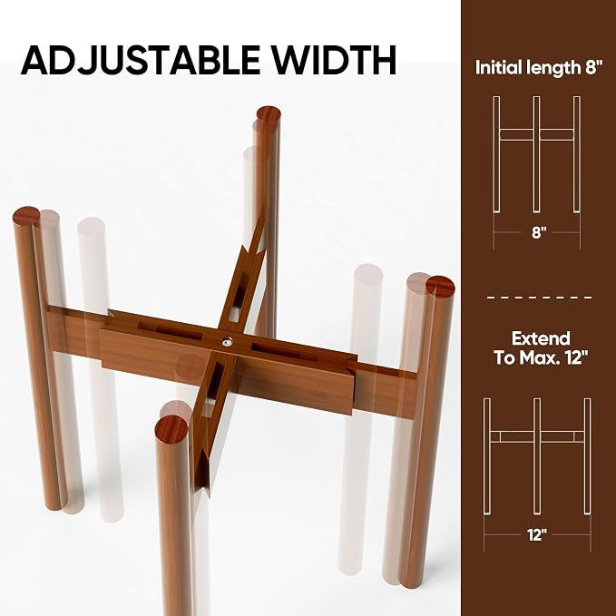 MUDEELA 2 Pack Indoor Plant Stands, 2 Tier Tall Plant Stand 30 inches, Mid - Image 2