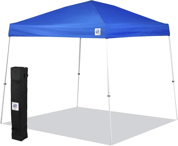 E-Z UP Sierra II Instant Pop Up Outdoor Canopy 10' x 10', Roller Bag and 4 by InternationalE-ZUPInc