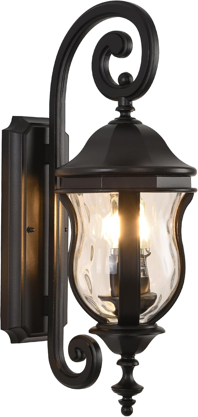 Outdoor Wall Sconces, 22.8" H Large Exterior Wall Lanterns, Waterproof Exterior - Image 9