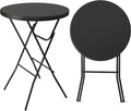 VINGLI 32" Plastic Folding Round Table Bar Height, HDPE Matrial by VINGLI