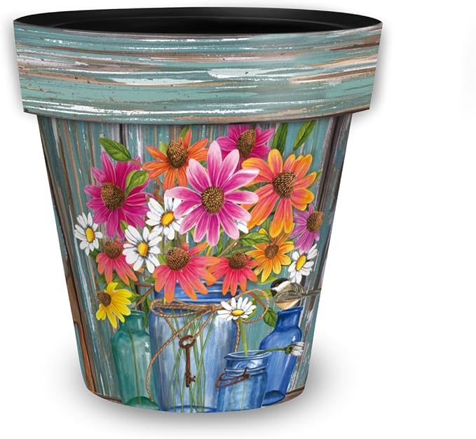 Briarwood Lane Farm Fresh Flowers Medium Planter - Image 4