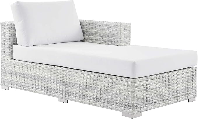 Modway EEI-4304-LGR-WHI Right Chaise, Light Gray White - Image 3