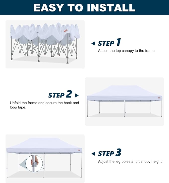 MASTERCANOPY Pop Up Canopy Tent Commercial Grade 10x20 Instant Shelter - Image 7