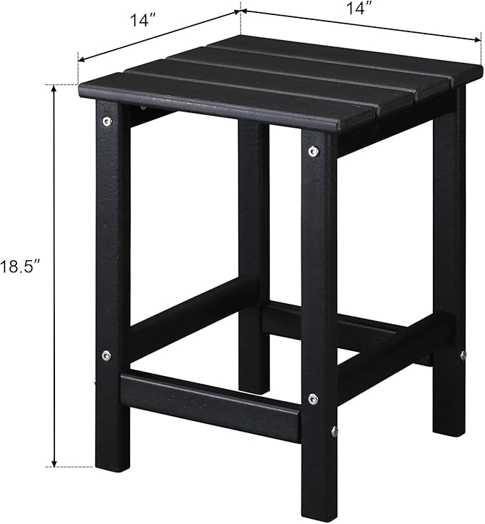 Beach Outdoor Side Table with 2 Layer Storage, Plastic Waterproof and UV - Image 3