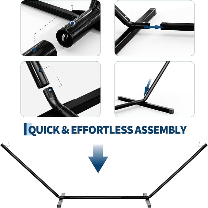 12 FT Outdoor Hammock Stand Heavy Duty Steel, Portable 2 Person Hammock Frame - Image 6