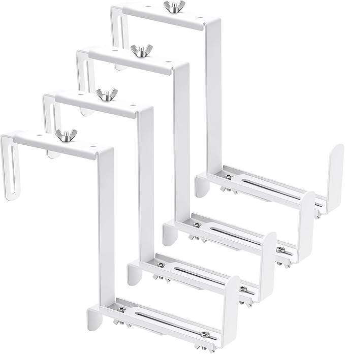 Adjustable Planter Box Bracket, Flower Box Holder Brackets by VIVIKEN