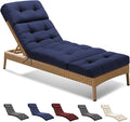 Outdoor Chaise Lounge Chair Cushion 74.4 x 22 x 4.7 Inches Non-Slip Lounge by Unknown
