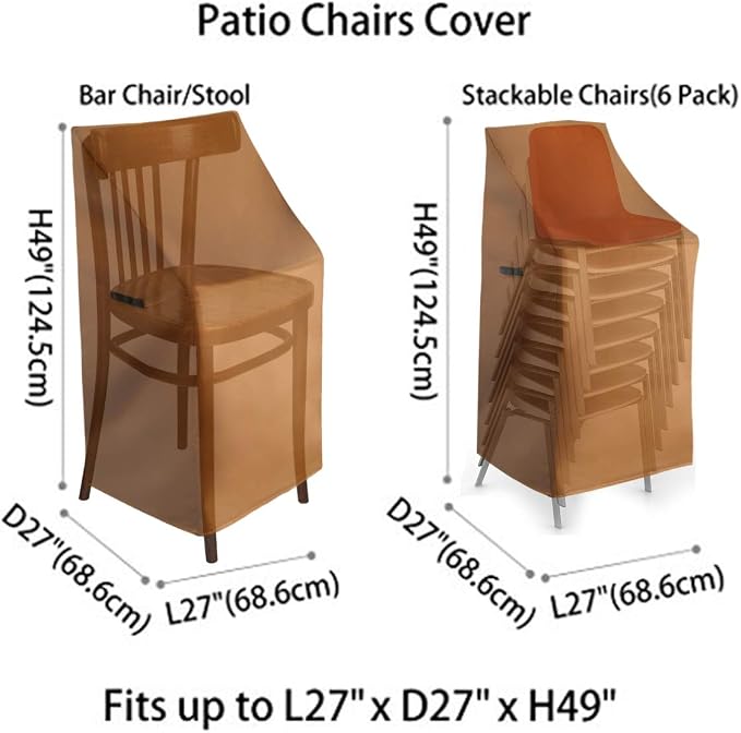 RosieLily High Back Patio Chair Covers - Image 2