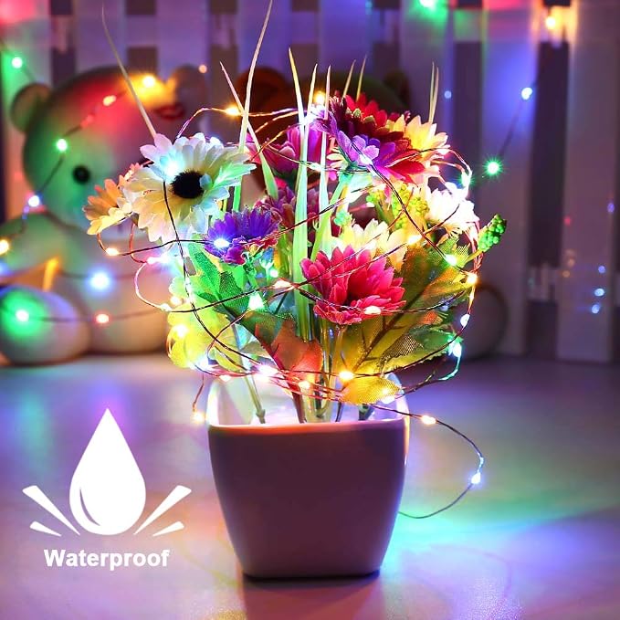 Brizled 2 Pack Each 200 LED 66ff Multicolor Solar Christmas Lights, Colored - Image 5