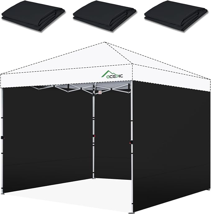 Canopy Sidewalls for 10x10 Pop Up Canopy Frame, Waterproof UV Protection by ACEPICOutdoor