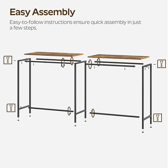 63" Long Bar Table, Counter Bar Height Table, High Top Table, Rectangular Bar - Image 7
