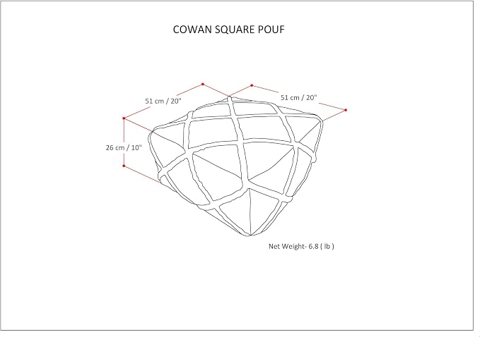 SIMPLIHOME Cowan Square Pouf - Image 3
