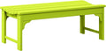 WO Home Furniture Outdoor 46" Backless HDPE Adirondack Bench, Poly Lumber Seat by WOHomeFurniture