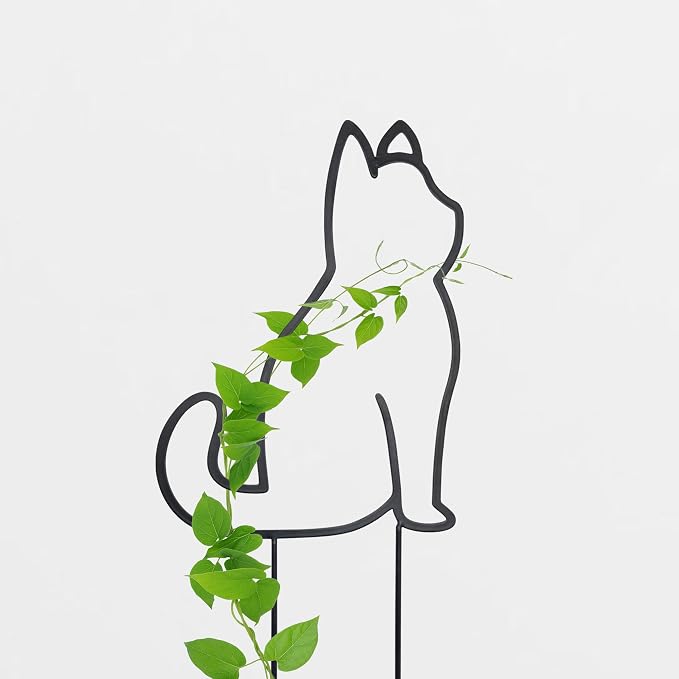 Cat-Shaped Small Trellis for Potted Plants, 13 inches Hoya Trellis 2 Pack - Image 6