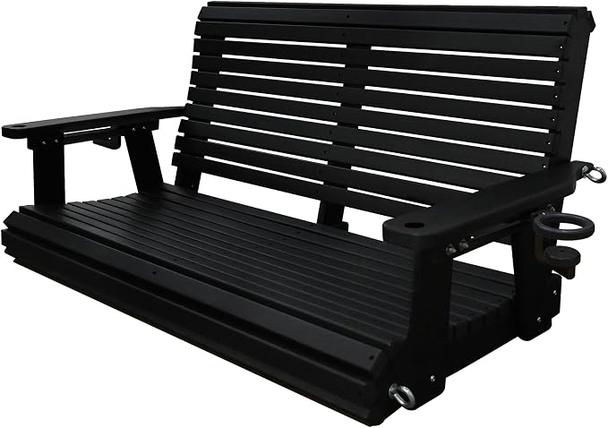 HDPE Porch Swing with 18/8 Stainless Steel Bolts, Ergonomic Design, Ultra - Image 9
