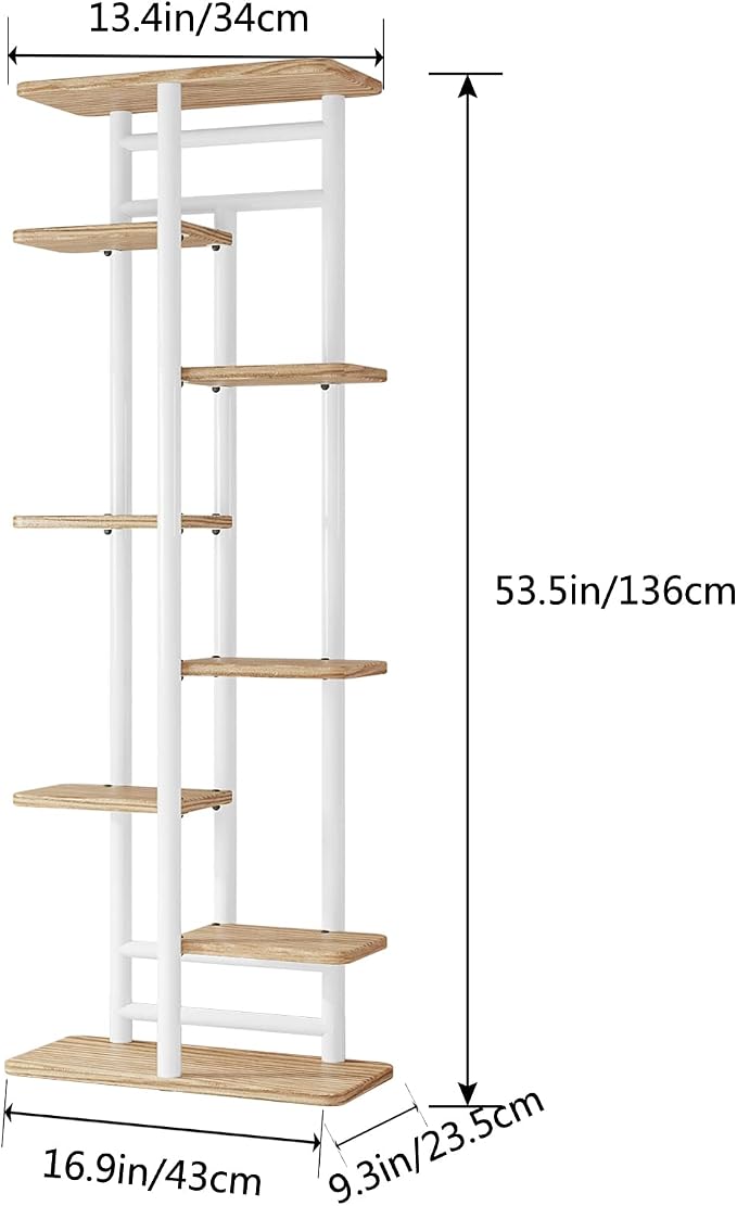 LINZINAR Plant Stand 8 Tier 9 Potted Multiple Flower Pot Holder Shelf Indoor - Image 6
