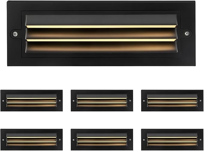 ZONK LED Outdoor Indoor Stair Lights, 6W 120V Landscape Pathway Step Lights by PLASTICSTEPLIGHTSWALLLIGHTS