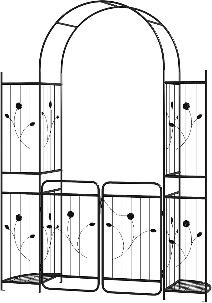 Giantex 87'' Metal Garden Arbor - Image 9
