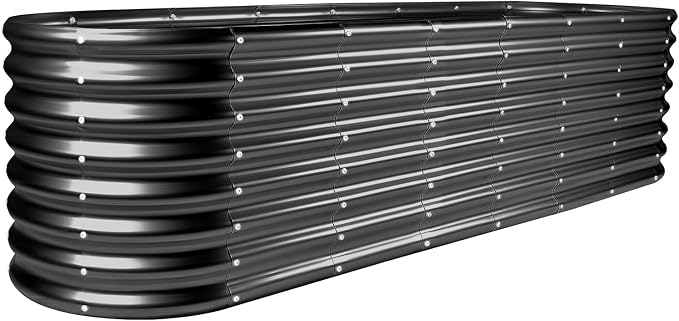 Land Guard 8×2×2ft Galvanized Raised Garden Bed Kit, Raised Garden Boxes Outdoor by LandGuard
