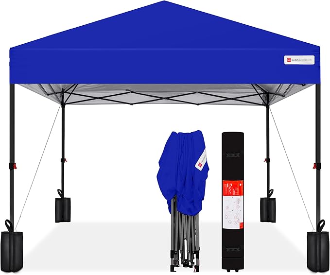 Best Choice Products 8x8ft Pop Up Canopy Tent, Outdoor Shade, 1 Person 1 Minute by BestChoiceProducts